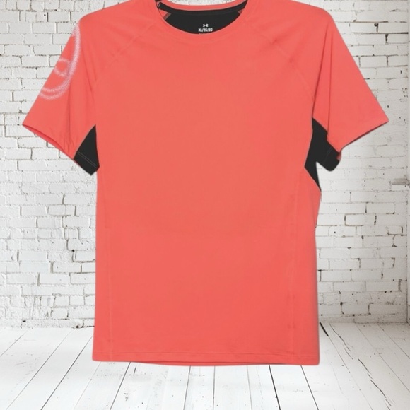 Under Armour Compression HeatGear Tee Small NWT | Orange + Ventilated Power Fit - Picture 1 of 5
